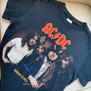 ACDC Black Graphic Band Tee Size S
